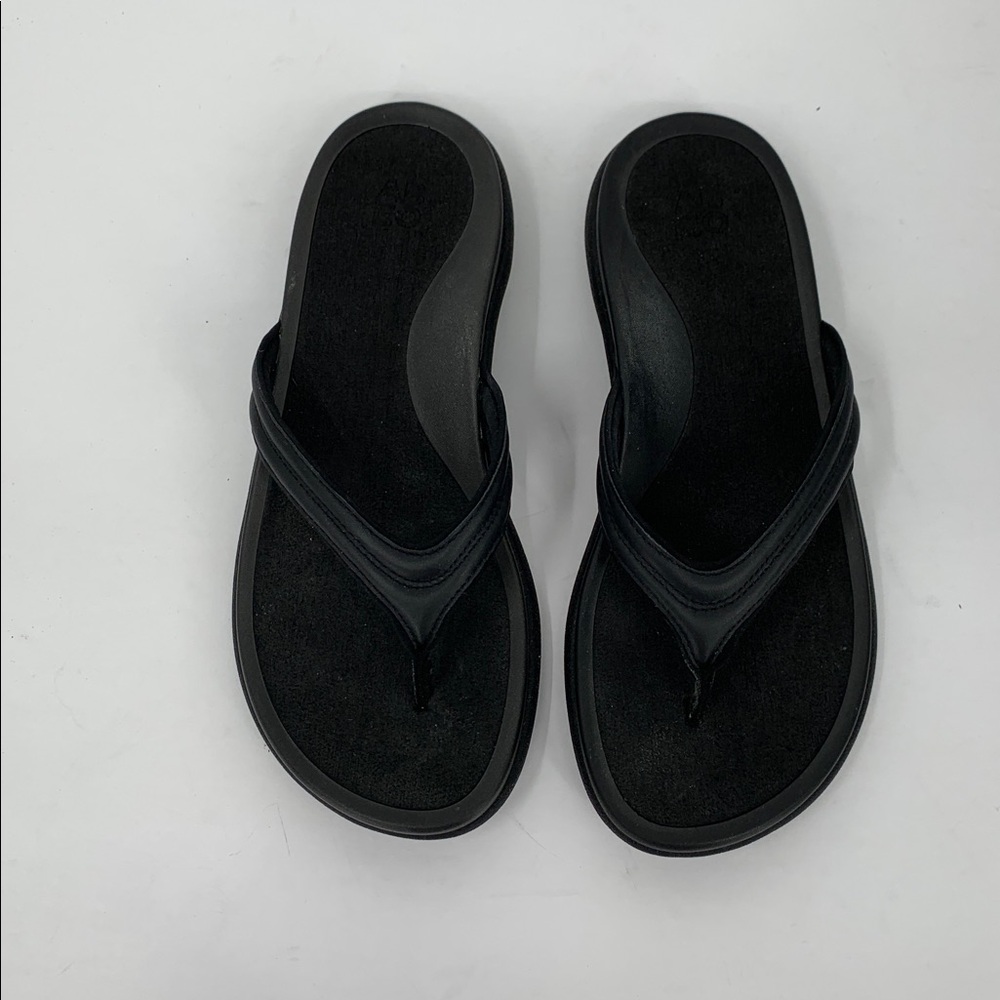 Abeo Black Women’s Thong Sandals - Picture 4 of 7
